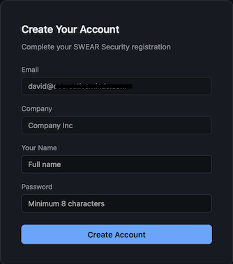 SWEAR Client Portal Registration