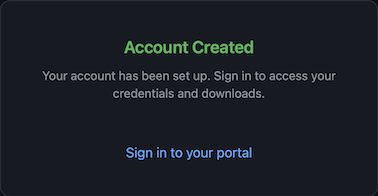 SWEAR Client Portal Registration Success