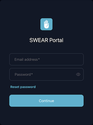 SWEAR Portal Login